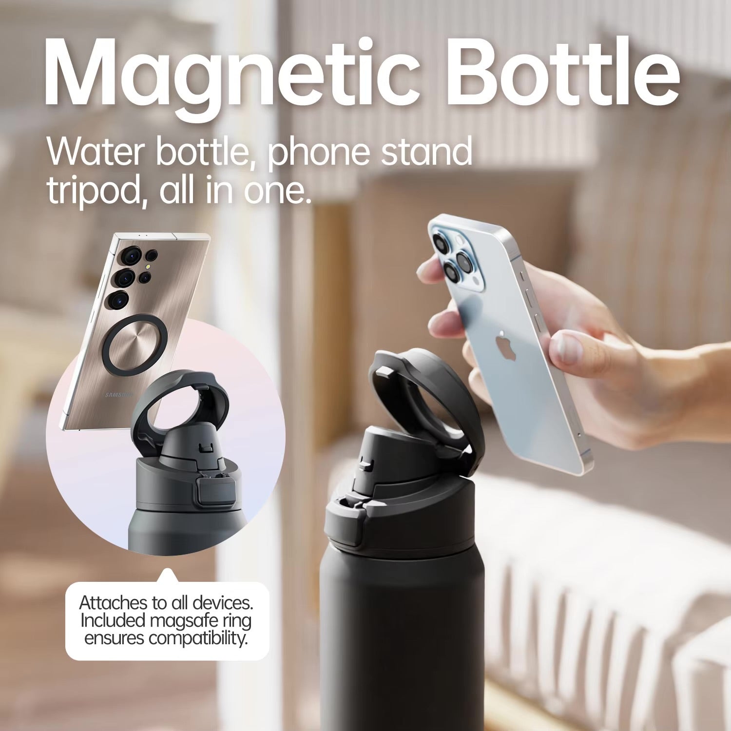 Magnetic Sports Water Bottle & Thermos