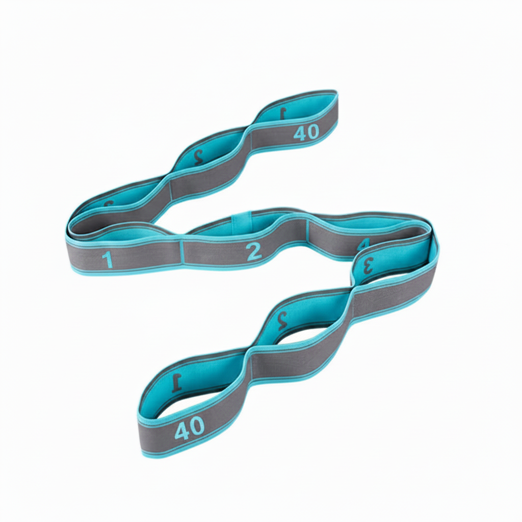 Elastic Yoga Stretching Strap with Loops